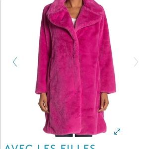 AVEC LES FILLES XS FAUX FUR COAT